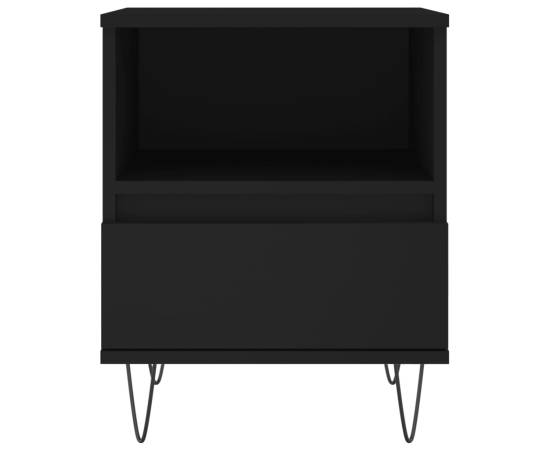 Noptiere, 2 buc., negru, 40x35x50 cm, lemn compozit, 7 image