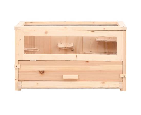 Cușcă pentru hamsteri, 60x30x35 cm, lemn masiv de brad, 4 image