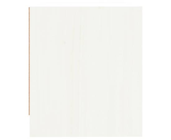 Noptiere, 2 buc., alb, 40x31x35,5 cm, lemn masiv de pin, 8 image
