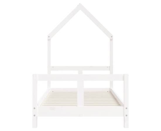 Cadru de pat pentru copii, 80x160 cm, lemn masiv de pin, 4 image