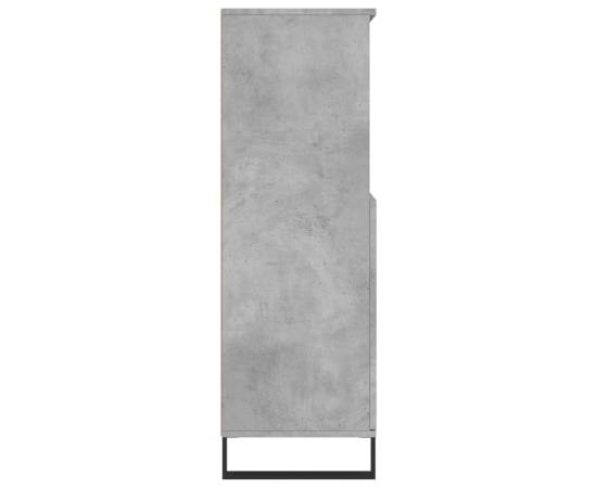 Dulap înalt, gri beton, 60x36x110 cm, lemn compozit, 7 image