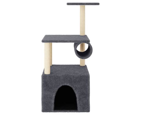 Ansamblu pisici cu stâlpi din funie sisal, gri închis, 109,5 cm, 3 image