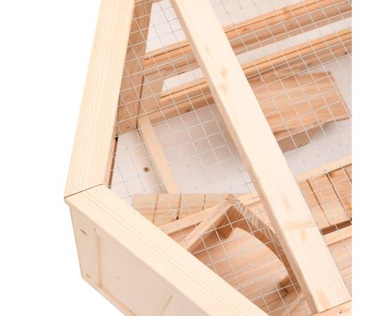 Cușcă pentru hamsteri, 80x40x43 cm, lemn masiv de brad, 8 image