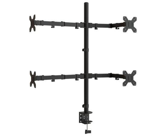 Suport de perete pentru monitor vesa 75/100 mm, negru, oțel, 3 image