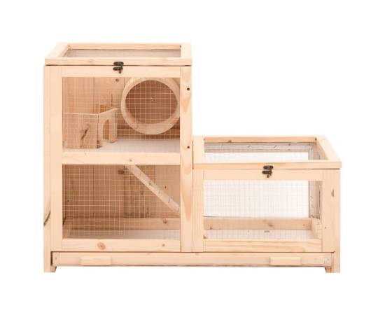 Cușcă pentru hamsteri, 81x40x60 cm, lemn masiv de brad, 4 image