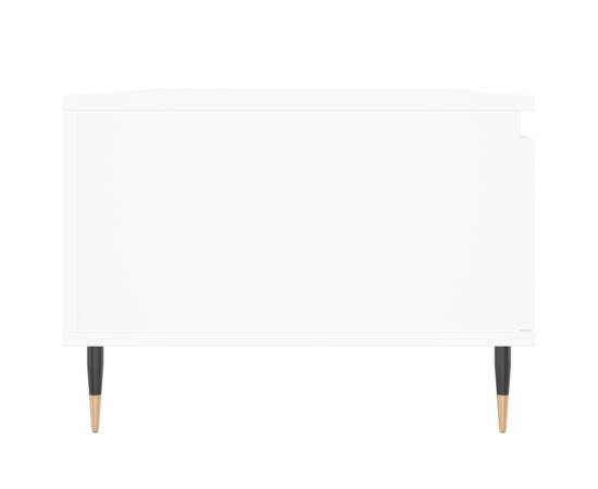 Măsuță de cafea, alb, 90x50x36,5 cm, lemn prelucrat, 7 image
