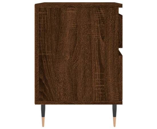 Noptiere, 2 buc., stejar maro, 40x35x50 cm, lemn compozit, 8 image