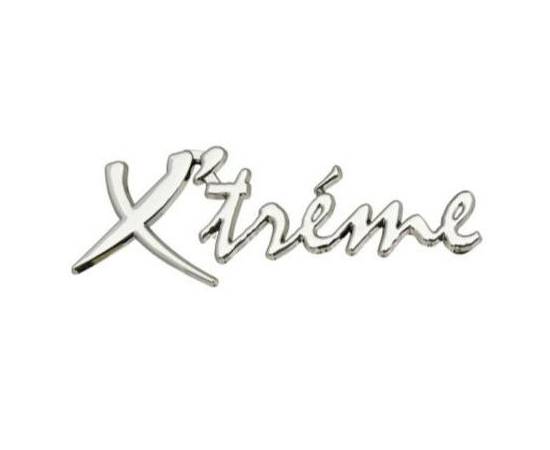 Emblema auto metalica, autoadeziva, model "X’TREME", finisaj Crom, dimensiune, 15 x 3 cm, 2 image