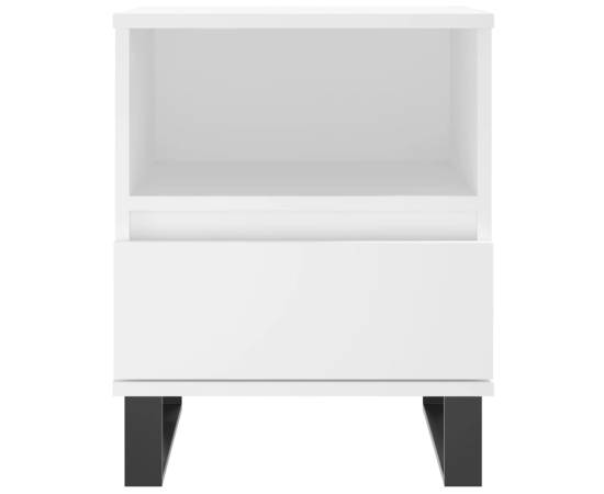 Noptiere, 2 buc., alb, 40x35x50 cm, lemn compozit, 6 image
