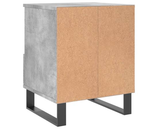 Noptiere, 2 buc., gri beton, 40x35x50 cm, lemn compozit, 9 image