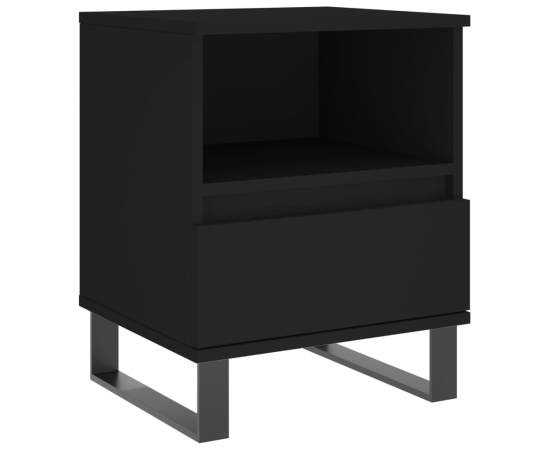 Noptiere, 2 buc., negru, 40x35x50 cm, lemn compozit, 5 image