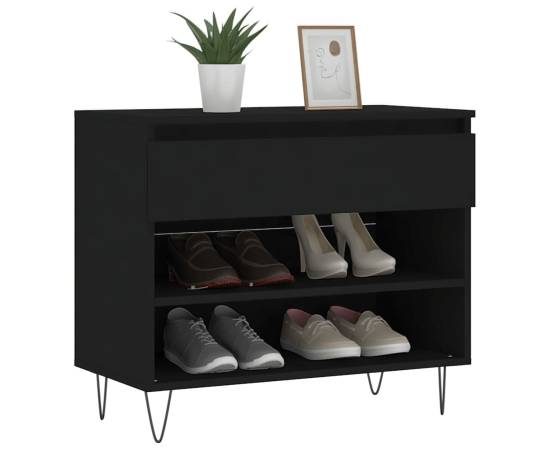 Pantofar, negru, 70x36x60 cm, lemn prelucrat, 3 image