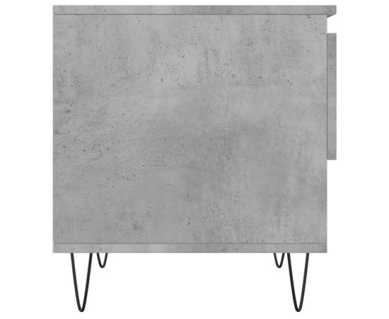 Măsuță de cafea, gri beton, 50x46x50 cm, lemn prelucrat, 7 image
