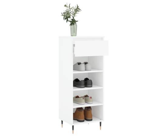 Pantofar, alb, 40x36x105 cm, lemn compozit, 4 image