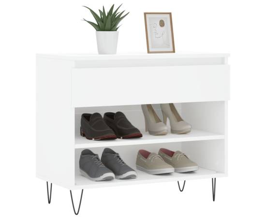 Pantofar, alb, 70x36x60 cm, lemn prelucrat, 3 image