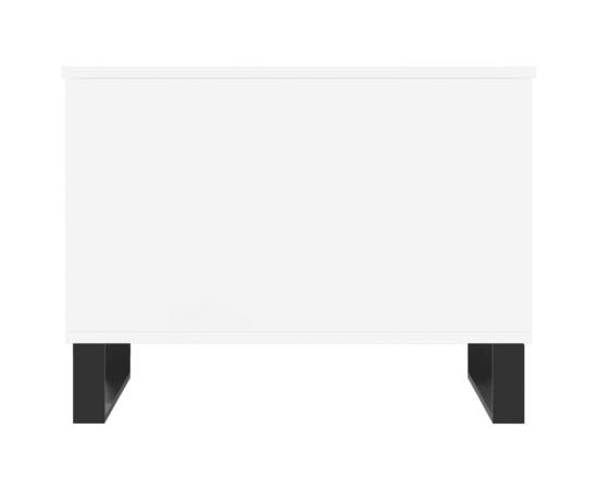 Măsuță de cafea, alb, 60x44,5x45 cm, lemn prelucrat, 6 image