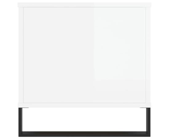 Măsuță de cafea, alb extralucios, 90x44,5x45 cm, lemn compozit, 7 image