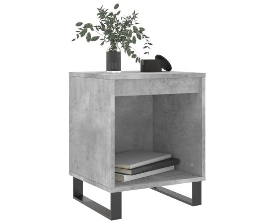Noptiere, 2 buc., gri beton, 40x35x50 cm, lemn compozit, 3 image