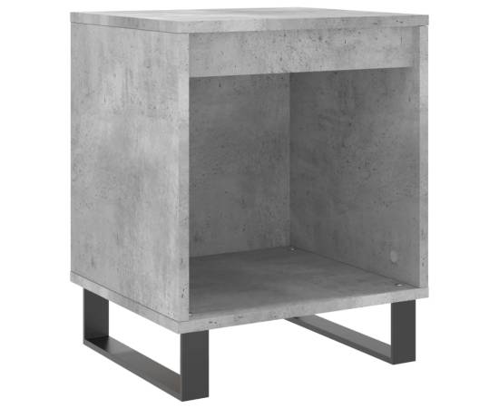 Noptiere, 2 buc., gri beton, 40x35x50 cm, lemn compozit, 4 image