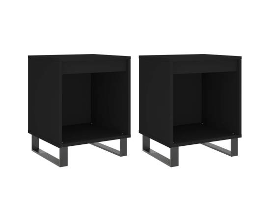 Noptiere, 2 buc., negru, 40x35x50 cm, lemn compozit, 2 image