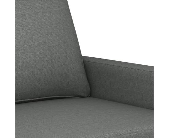 Canapea cu 2 locuri, gri închis, 140 cm, material textil, 6 image