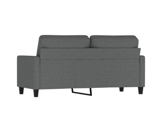 Canapea cu 2 locuri, gri închis, 140 cm, material textil, 5 image