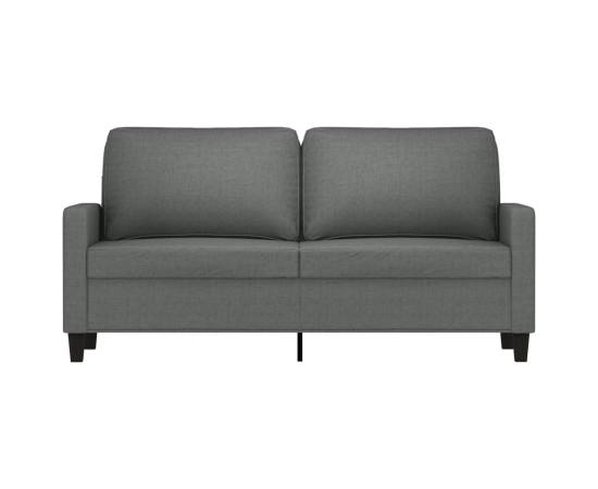 Canapea cu 2 locuri, gri închis, 140 cm, material textil, 3 image