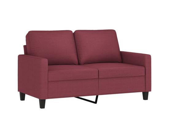 Canapea cu 2 locuri, roșu vin, 120 cm, material textil, 2 image