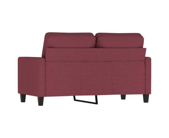 Canapea cu 2 locuri, roșu vin, 120 cm, material textil, 5 image