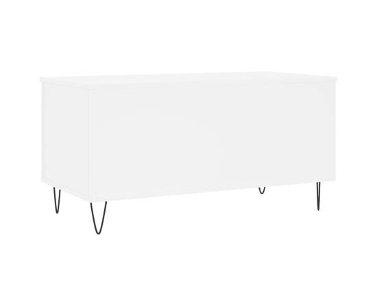 Măsuță de cafea, alb, 90x44,5x45 cm, lemn compozit, 8 image
