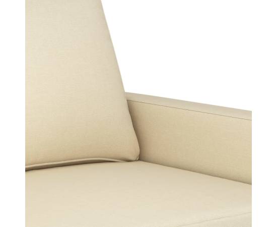 Canapea cu 2 locuri, crem, 120 cm, material textil, 6 image