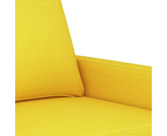 Canapea cu 3 locuri, galben deschis, 180 cm, material textil, 6 image