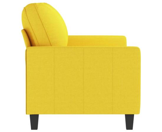 Canapea cu 2 locuri, galben deschis, 140 cm, material textil, 4 image