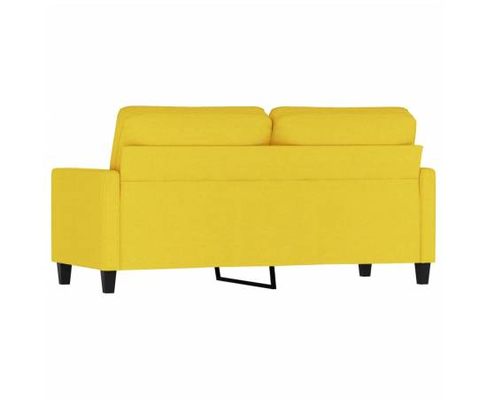 Canapea cu 2 locuri, galben deschis, 140 cm, material textil, 5 image