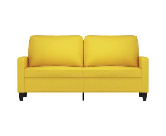 Canapea cu 2 locuri, galben deschis, 140 cm, material textil, 3 image