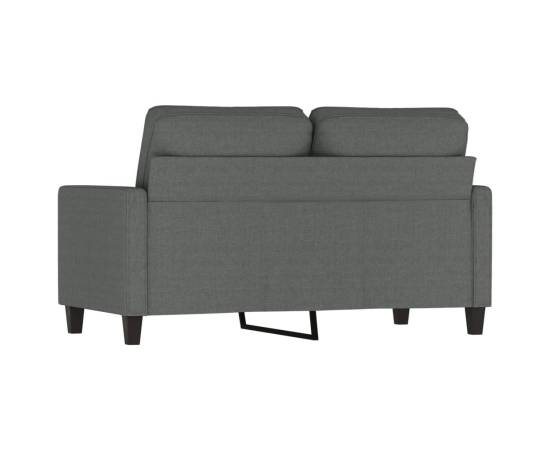Canapea cu 2 locuri, gri închis, 120 cm, material textil, 5 image