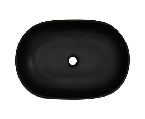 Lavoar de blat, gri și negru, 59x40x14 cm, ceramică, oval, 6 image