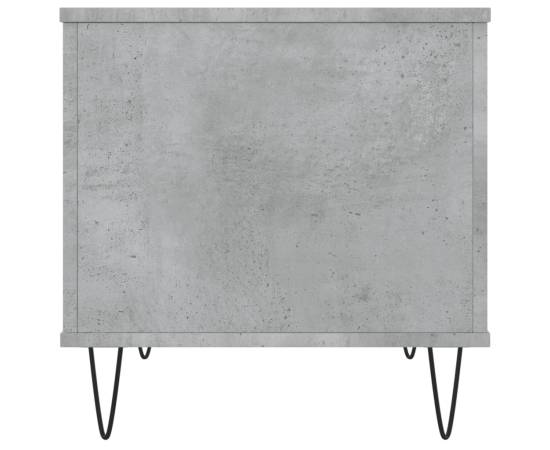 Măsuță de cafea, gri beton, 60x44,5x45 cm, lemn prelucrat, 7 image