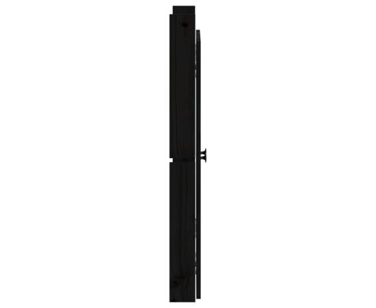 Uși de bucătărie de exterior, negru, 50x9x82 cm, lemn masiv pin, 5 image