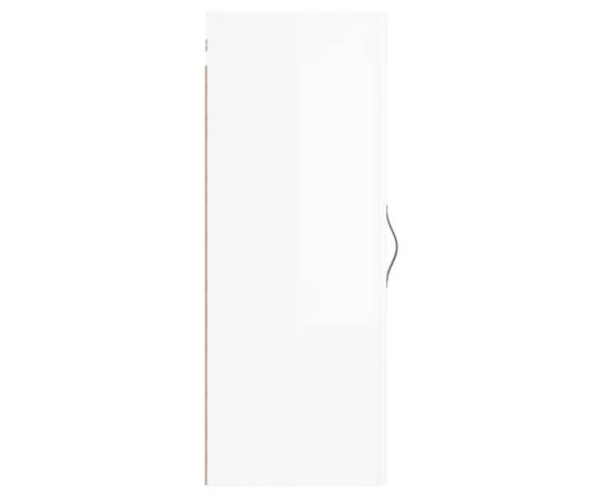 Dulap de perete, alb extralucios, 34,5x34x90 cm, lemn prelucrat, 7 image