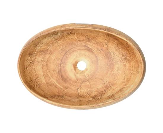 Lavoar de blat, maro, 59x40x15 cm, ceramică, oval, 6 image