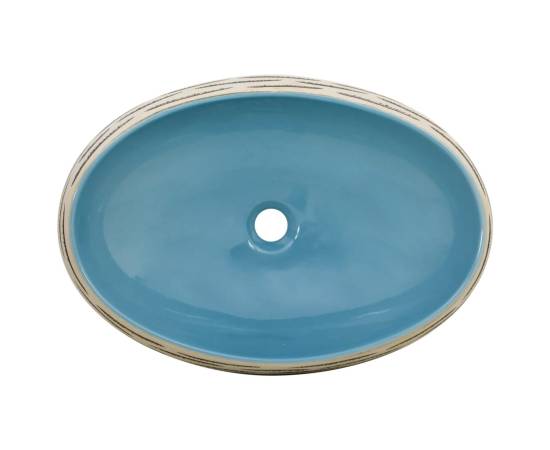 Lavoar de blat, multicolor, 59x40x15 cm, ceramică, oval, 6 image