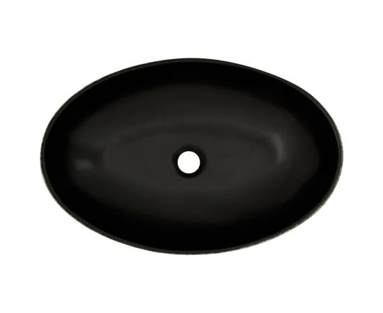 Lavoar de blat negru și albastru 56,5x36,5x13,5cm ceramică oval, 6 image