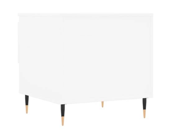 Măsuță de cafea, alb, 50x46x50 cm, lemn prelucrat, 8 image