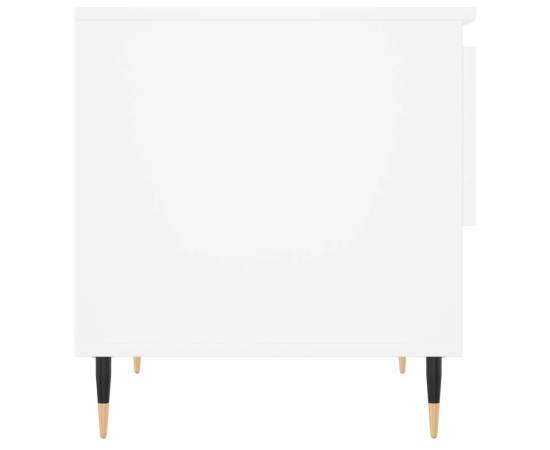 Măsuță de cafea, alb, 50x46x50 cm, lemn prelucrat, 7 image