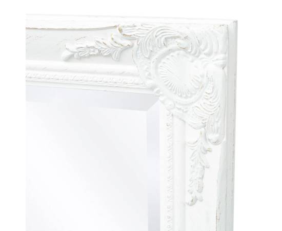 Oglindă verticală în stil baroc, 100 x 50 cm, alb, 6 image