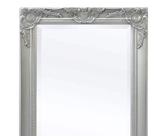 Oglindă verticală în stil baroc, 100 x 50 cm, argintiu, 7 image
