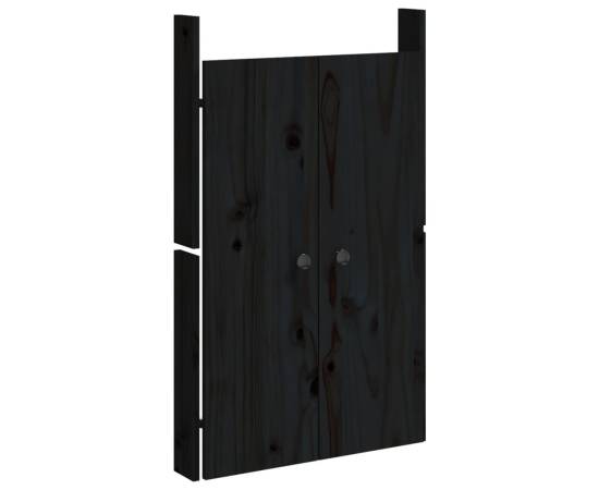 Uși de bucătărie de exterior 2 buc., negru, 50x9x82 cm, 3 image