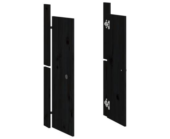 Uși de bucătărie de exterior 2 buc., negru, 50x9x82 cm, 4 image