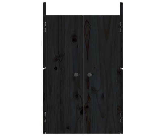 Uși de bucătărie de exterior 2 buc., negru, 50x9x82 cm, 5 image